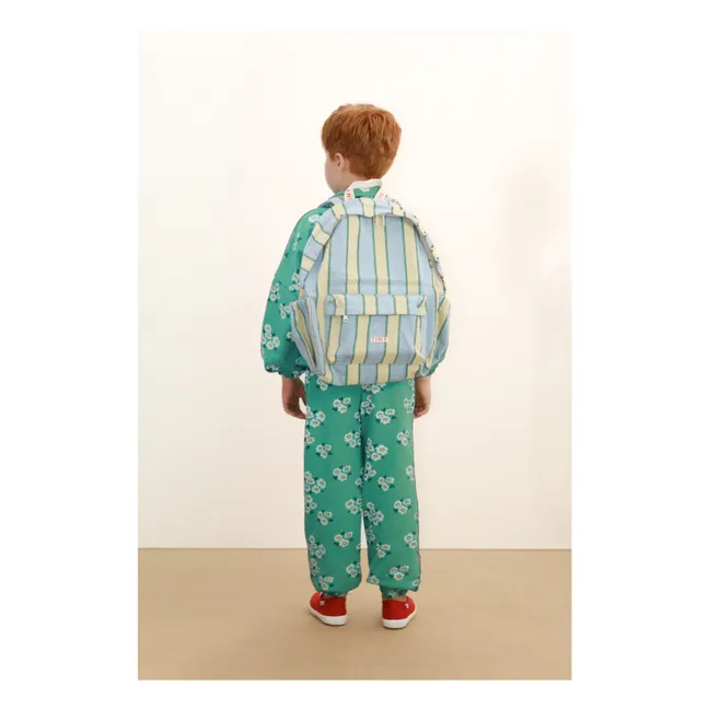 Zaino in denim a righe | Blu