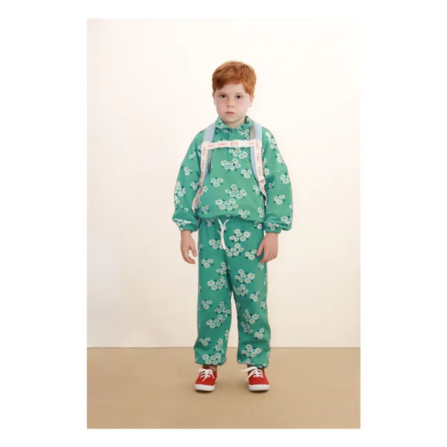 Striped Denim Backpack | Blue