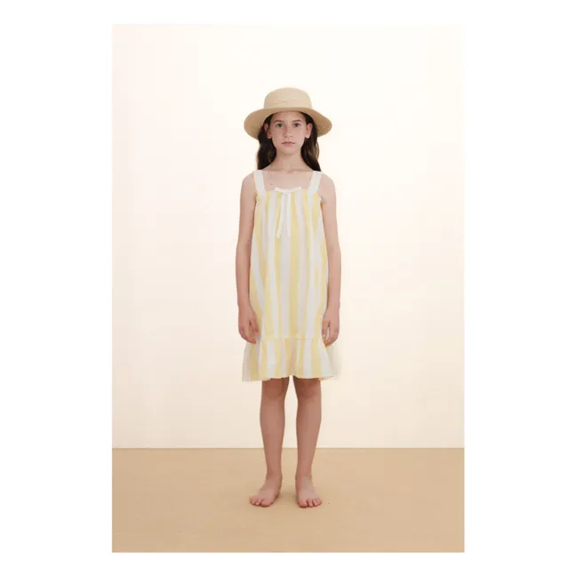 Gestreiftes Kleid | Gelb