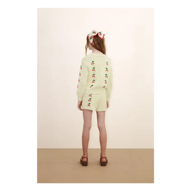 Pull Cerises | Jaune pâle