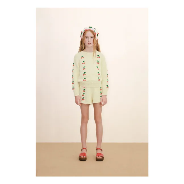 Cherry Sweater | Pale yellow