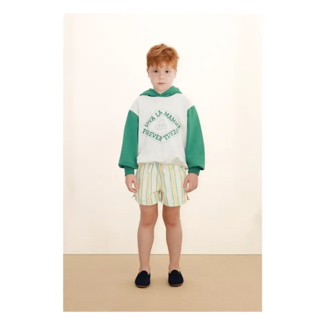 Gestreifte Shorts | Weiß