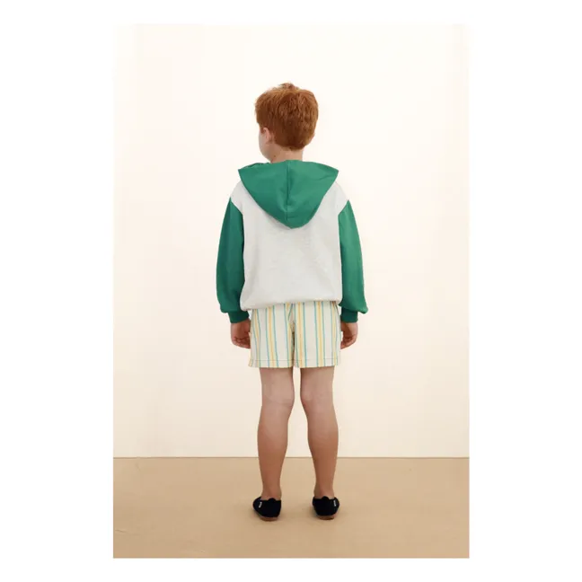 Gestreifte Shorts | Weiß