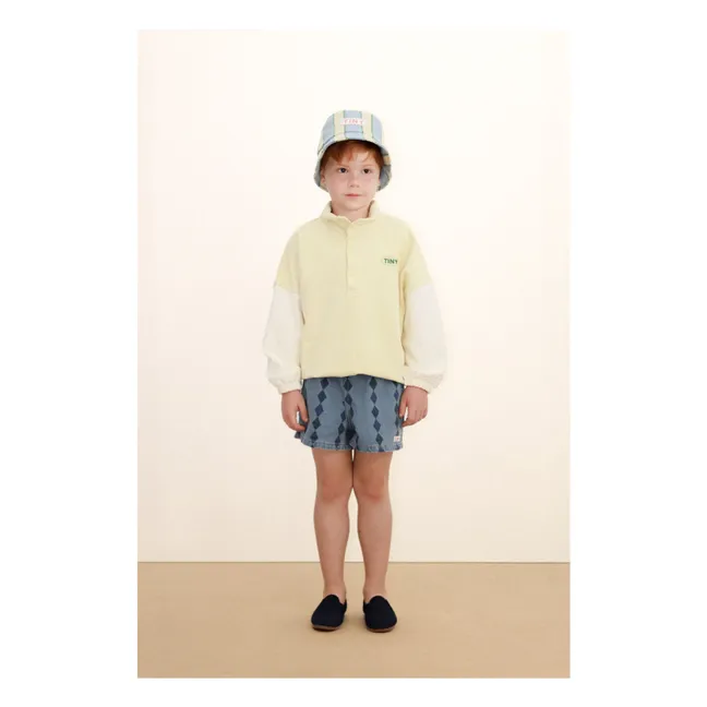 Short Denim Losanges | Bleu