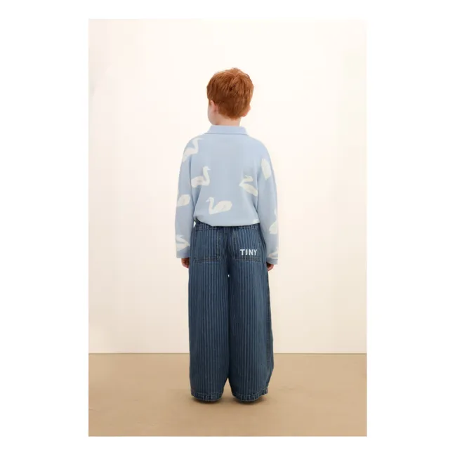 Jeans a righe grandi | Blu