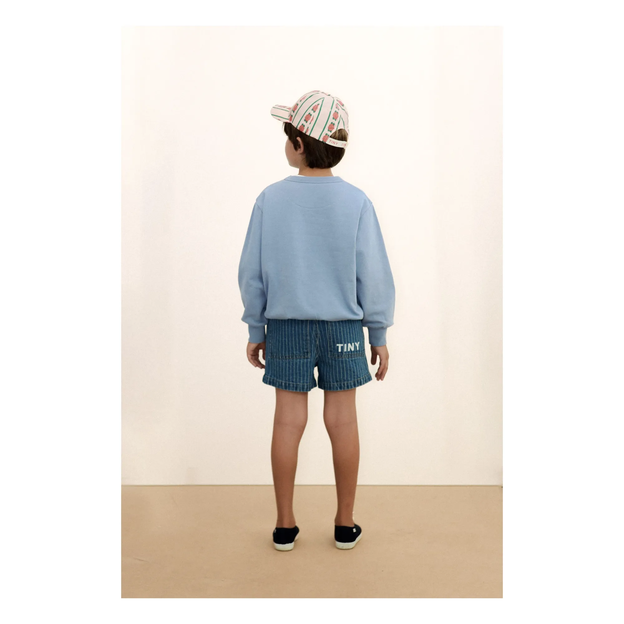 Tinycottons Blue Striped Denim Shorts
