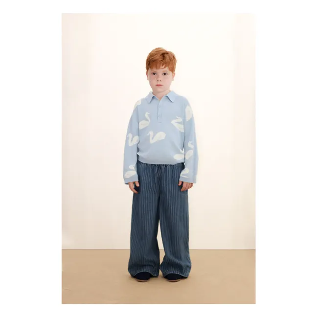 Jeans a righe grandi | Blu