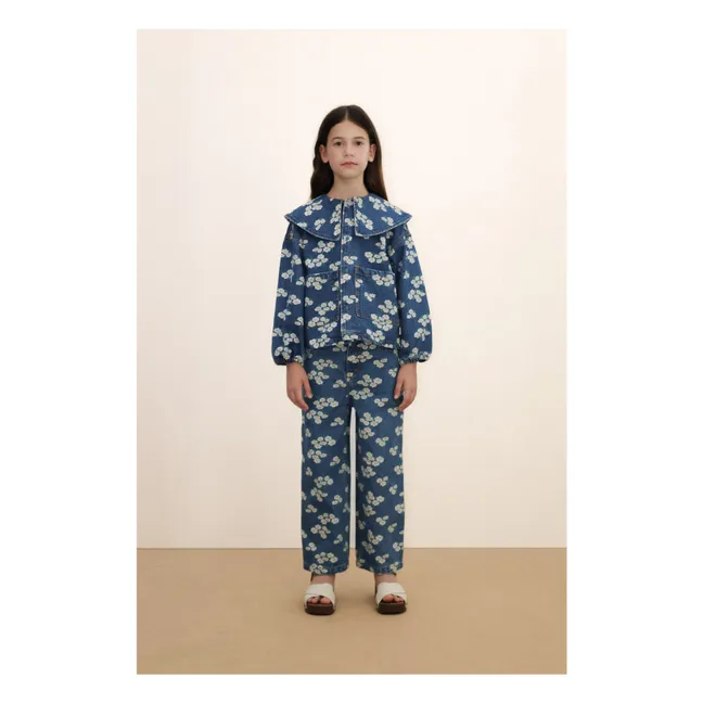 Camisa vaquera Cuello oversize Daisies | Azul