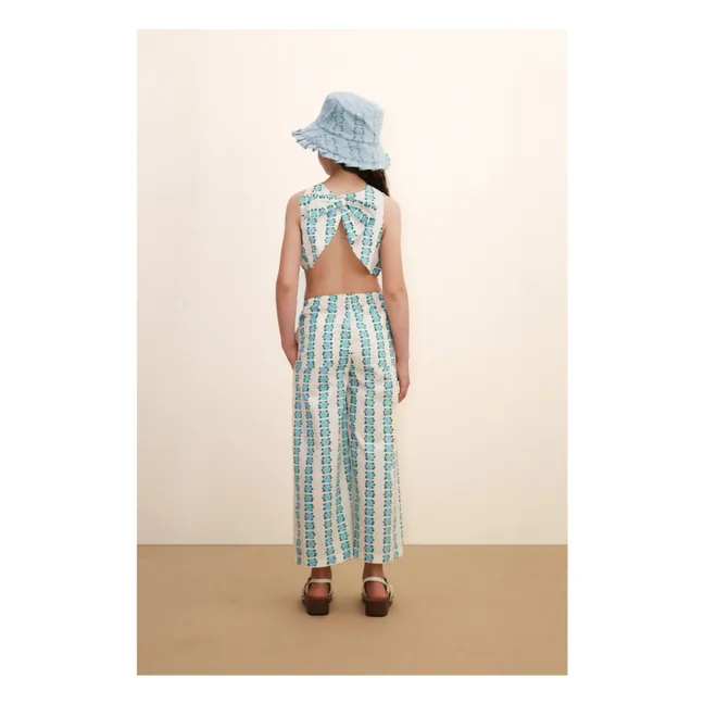 Top de flores | Blanco