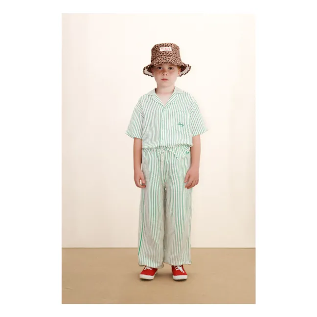 Chemise Rayée Lin | Blanc