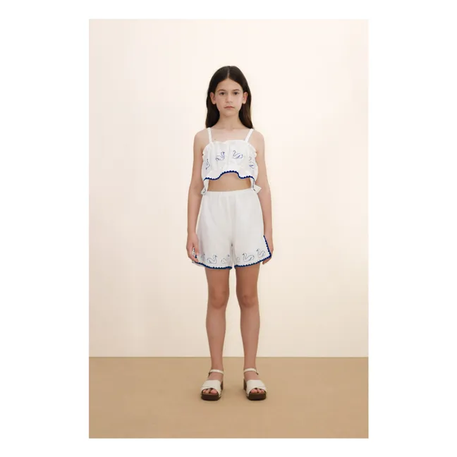 Top Swans Lino | Blanco