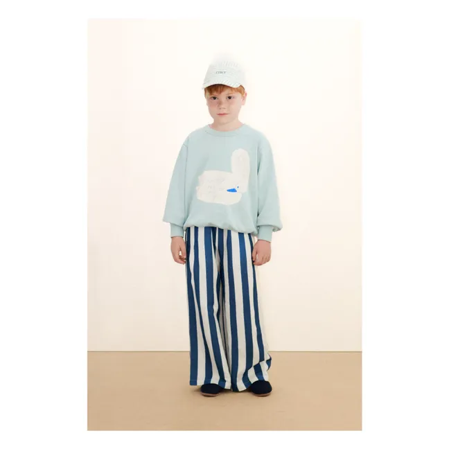 Pantalon Rayé Lin | Bleu