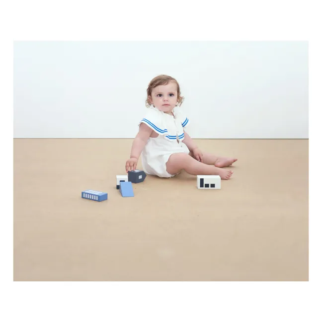 Body de lino con volantes | Blanco