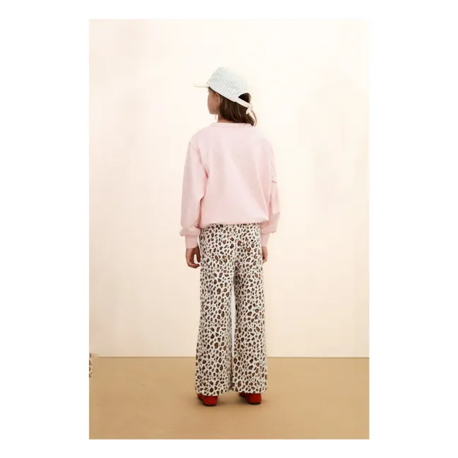 Sweat Fleur Coton Bio | Rose pâle