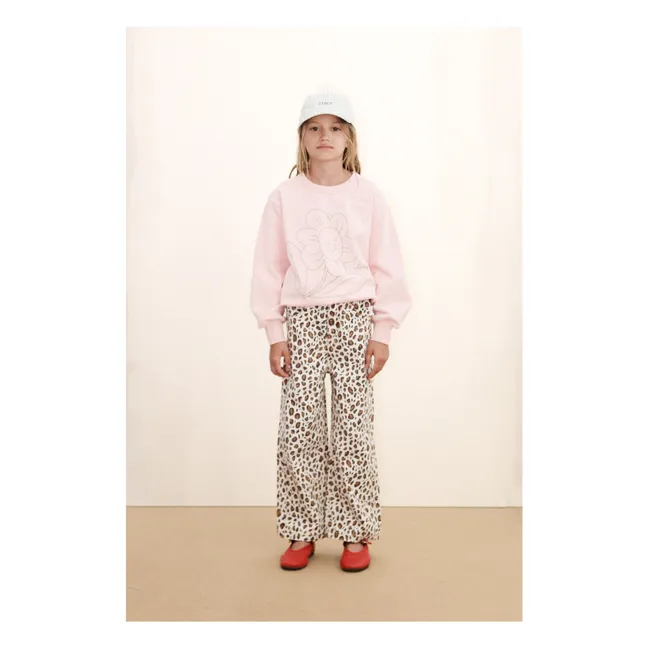 Sweat Fleur Coton Bio | Rose pâle