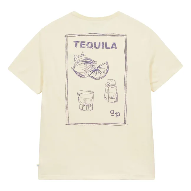 Tequila organic cotton T-shirt | Ecru