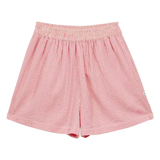 Cotton Gingham Shorts | Pink