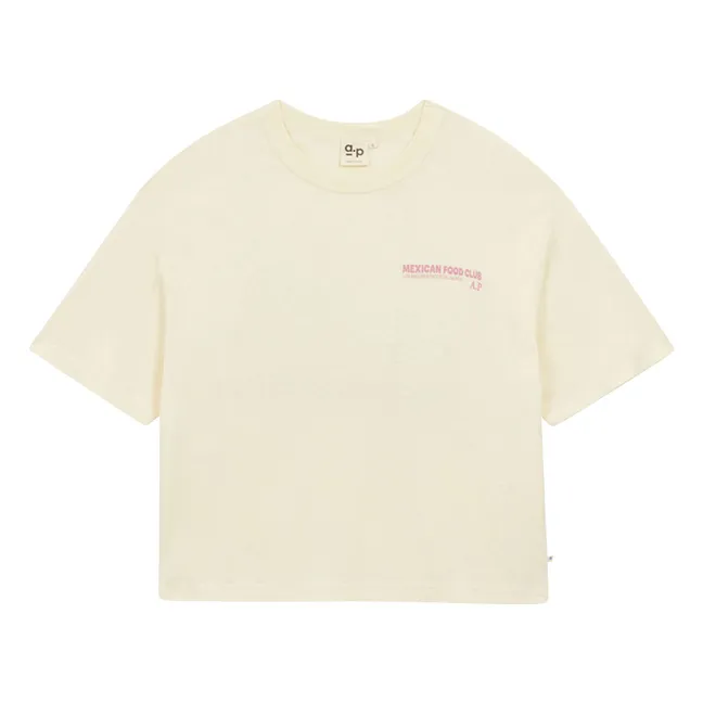 Mexican Food Organic cotton T-shirt | Ecru