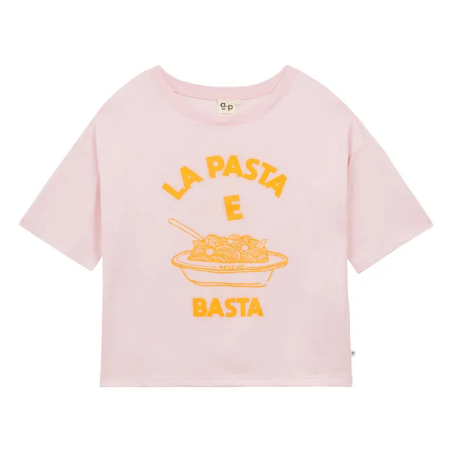 Camiseta de algodón orgánico Pasta e Basta | Rosa empolvado