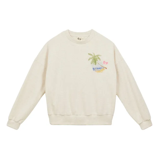 Organic cotton palm sweatshirt | Sand