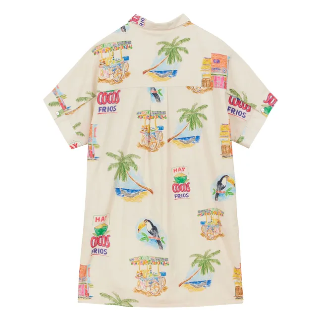 Vestido de algodón Cocos | Crema