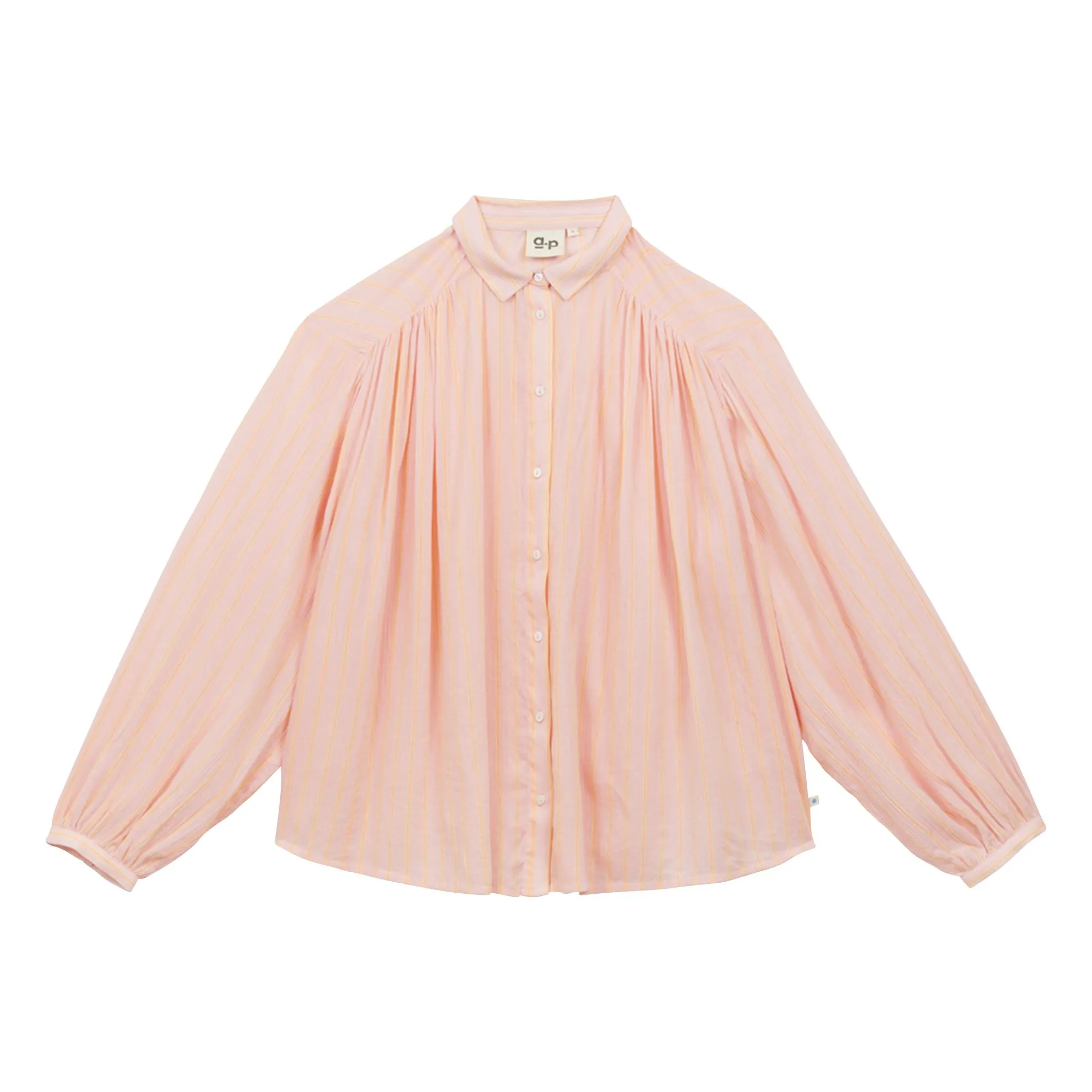 Chemise Rayures Coton Bio | Rose- Image produit n°0