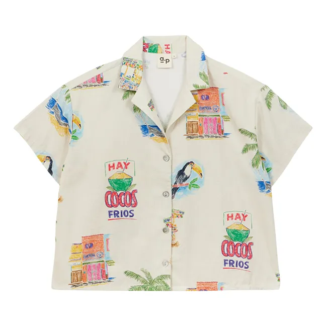 Cocos cotton shirt | Cream