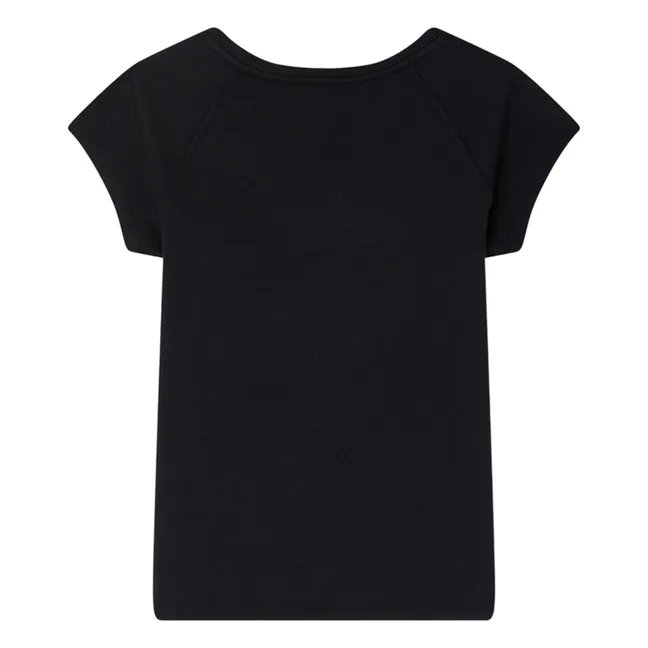 T-shirt Asmae Cerise Coton Bio | Noir