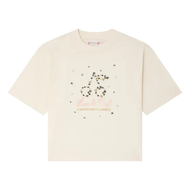 Camiseta de algodón ecológico Lele | Crema