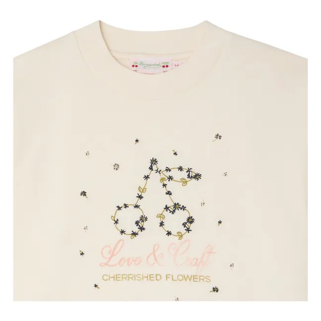 Camiseta de algodón ecológico Lele | Crema