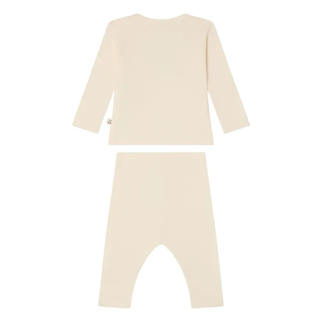 Conjunto de camiseta y legging de algodón ecológico Timi | Marrón