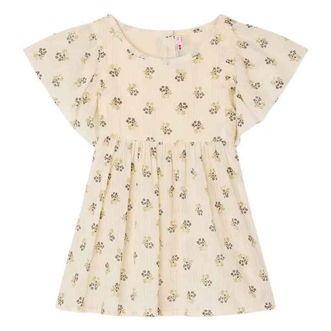 Blusa Christie Fleurie de algodón orgánico | Crudo