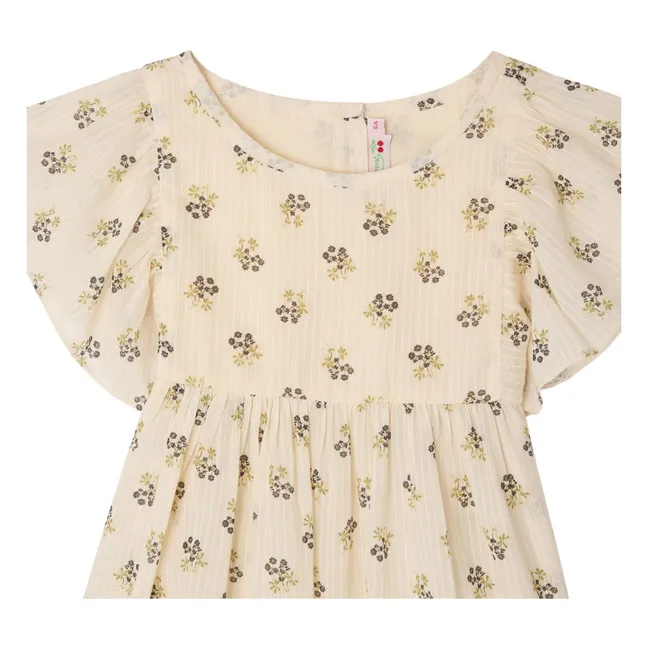 Blouse Christie Fleurie Coton Bio | Ecru