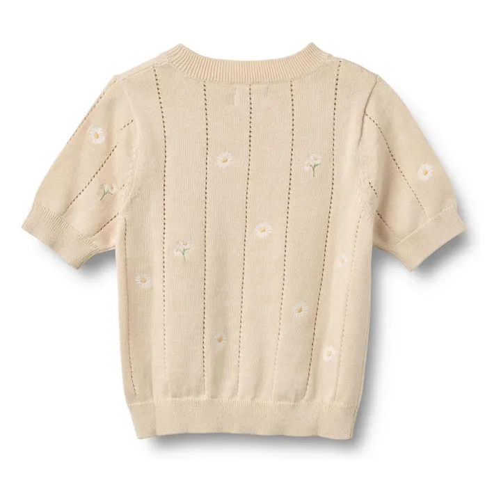 Jersey de manga corta Malvina Organic Cotton Flowers | Crudo- Imagen del producto n°2
