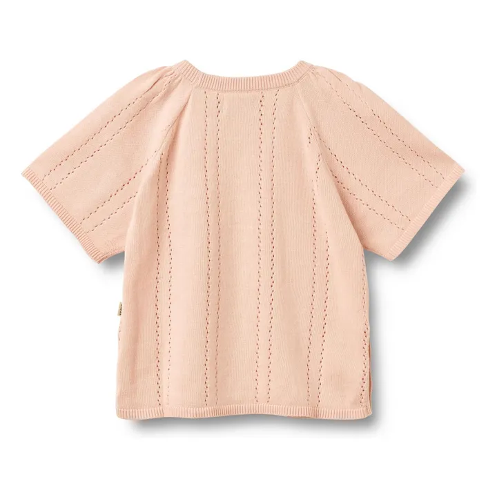 Jersey de manga corta de algodón ecológico Vilna | Rosa Pálido- Imagen del producto n°2