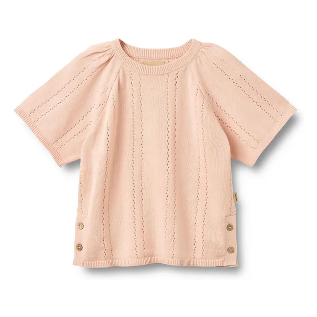 Jersey de manga corta de algodón ecológico Vilna | Rosa Pálido