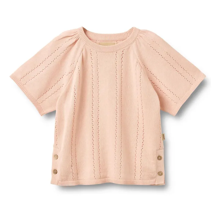 Jersey de manga corta de algodón ecológico Vilna | Rosa Pálido- Imagen del producto n°0