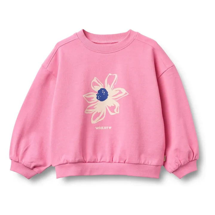 Sudadera Eliza de flores de algodón orgánico | Rosa- Imagen del producto n°0