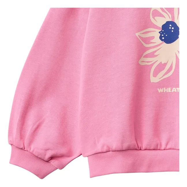 Sudadera Eliza de flores de algodón orgánico | Rosa