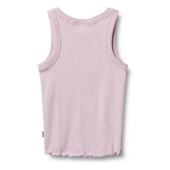 Minka organic cotton ribbed tank top | Lavender