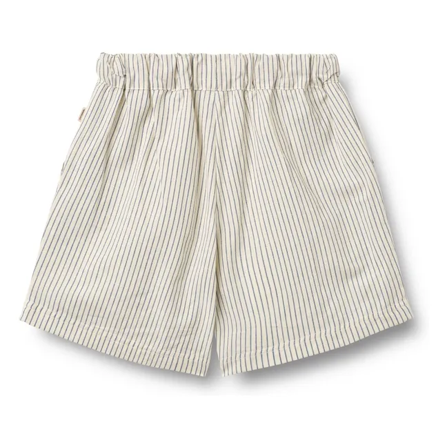 Short Cuba Rayé Coton Bio | Ecru