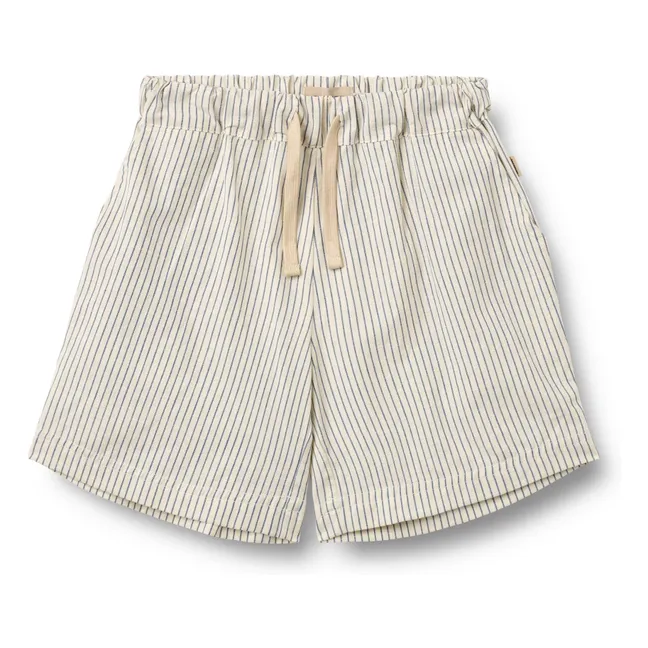Short Cuba Rayé Coton Bio | Ecru