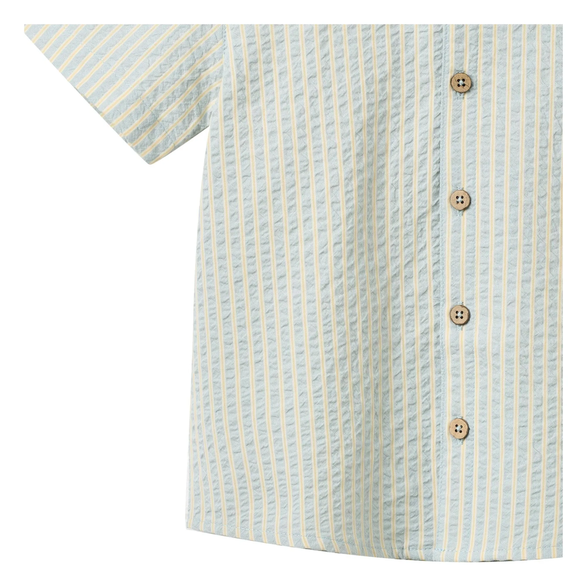 Chemise Anker Rayée Coton Bio | Bleu ciel- Image produit n°2