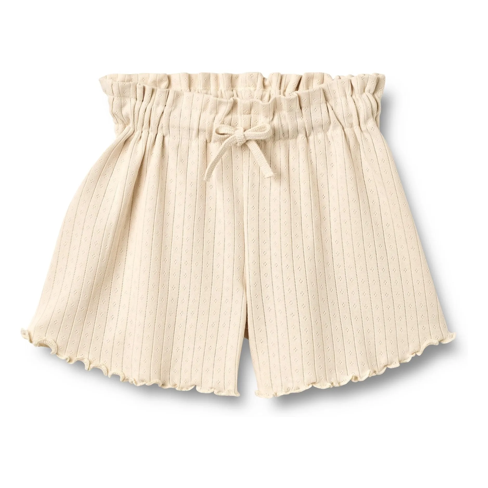 Wheat Ecru Ina Organic Cotton Ribbed Shorts