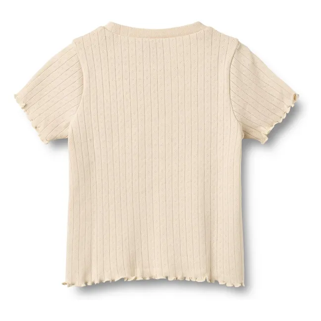 Camiseta Irene Ribbed Algodón orgánico | Crudo
