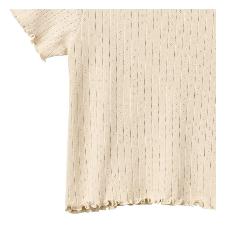 Camiseta Irene Ribbed Algodón orgánico | Crudo- Imagen del producto n°1