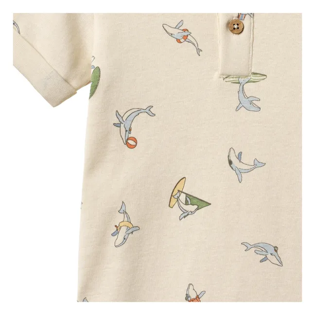 Alfred Whales Organic Cotton Jumpsuit | Ecru