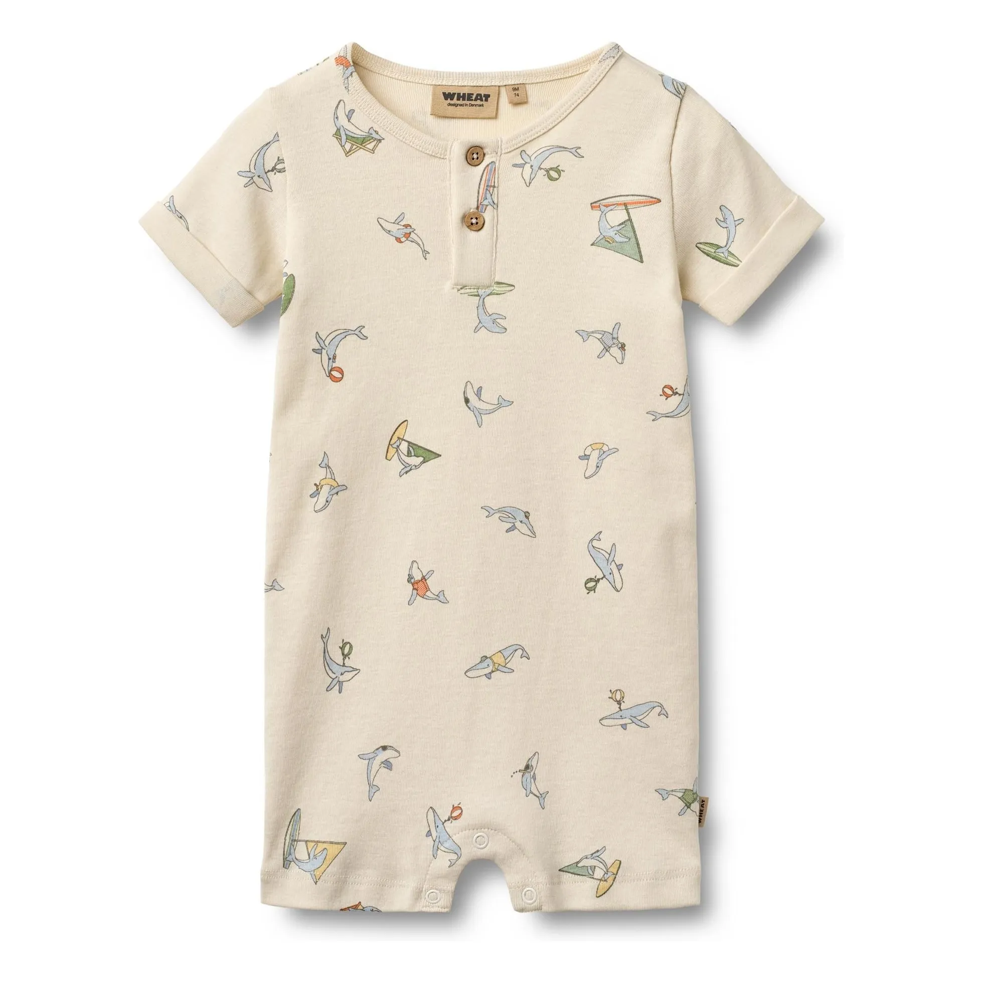 Wheat Ecru Alfred Body Whales Organic Cotton
