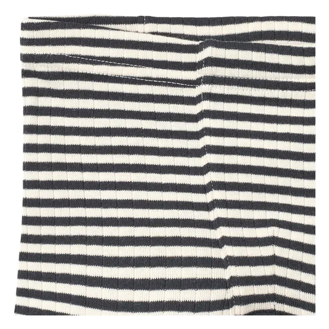 Lote de 2 calzoncillos Louis de algodón orgánico con rayas acanaladas | Negro