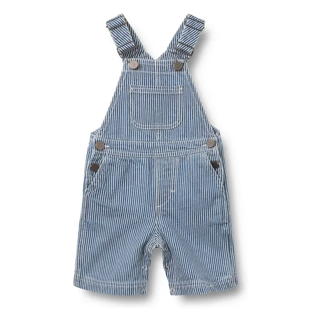Salopette Denim Lykke Rayée Coton Bio | Bleu